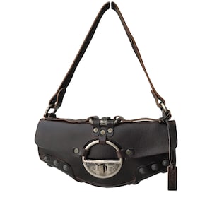 かわいいうさぎ様　DIESEL MOTO BIKER LEATHER BAG DIESEL Vintage Leather Armadillo Hobo Bag Moto Biker Padded