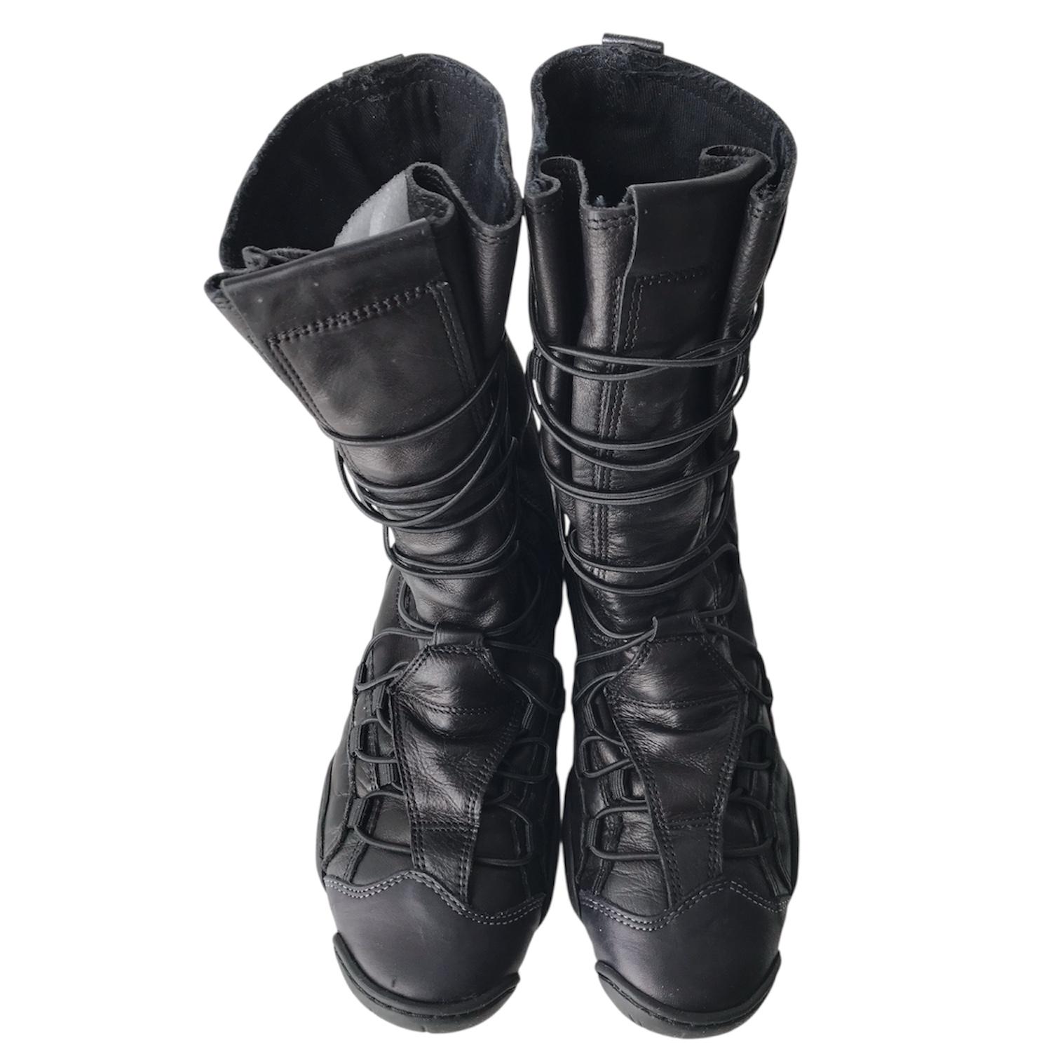 MARITHÉ + FRANÇOIS GIRBAUD Vintage Leather Moto Biker Boots 