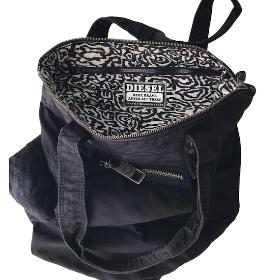 DIESEL Vintage Denim Shoulder Bag Denim Cargo Oversiz… - Gem