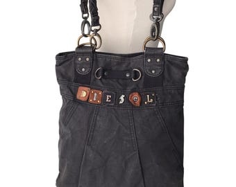 DIESEL Rare Vintage Shoulder Bag Alien Dystopian Cyber Futuristic
