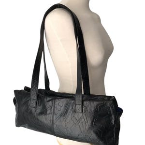 バッグ Disesel black denim tote bag y2k archive DIESEL Vintage Black Denim Shoulder Bag 00s Y2K Grunge Goth
