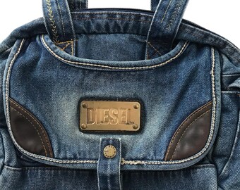 DIESEL Vintage Denim Handbag Multipocket Distressed Utility Jean