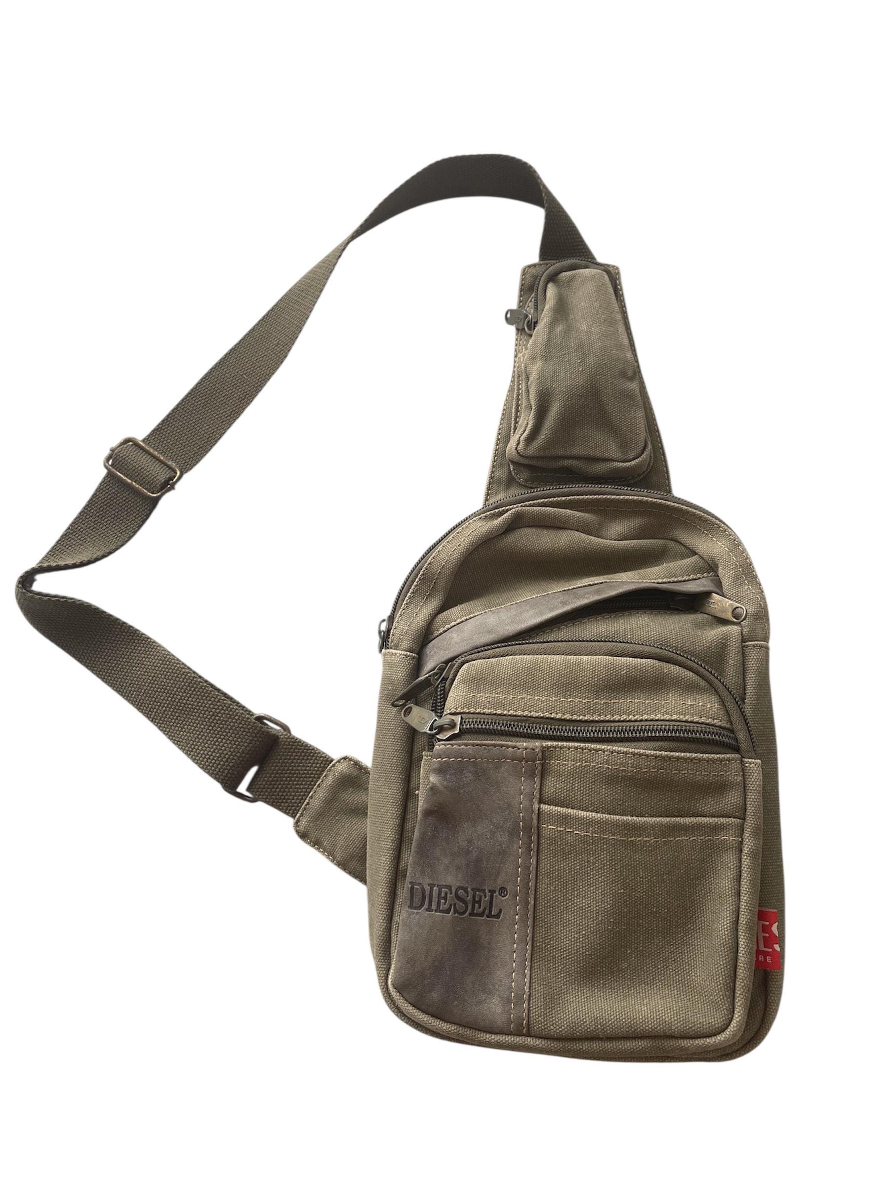 DIESEL Vintage Crossbody Sling Bag Multipocket Utility Cargo Cyber