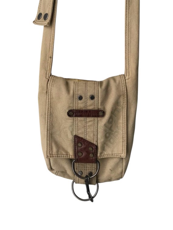DIESEL Canvas Beige Crossbody Shoulder Bag Military Style DIESEL Canvas Beige Crossbody Shoulder Bag Military Style