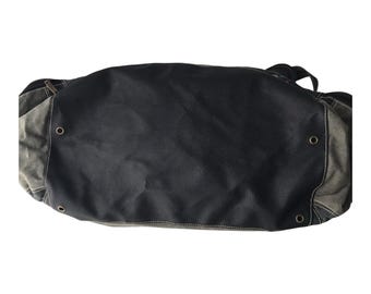 DIESEL Vintage Messenger Travel Bag Military Khaki Duffle Army