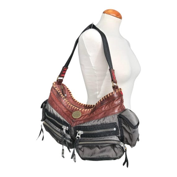 00s archive city leather hand bag grunge archive city leather hand