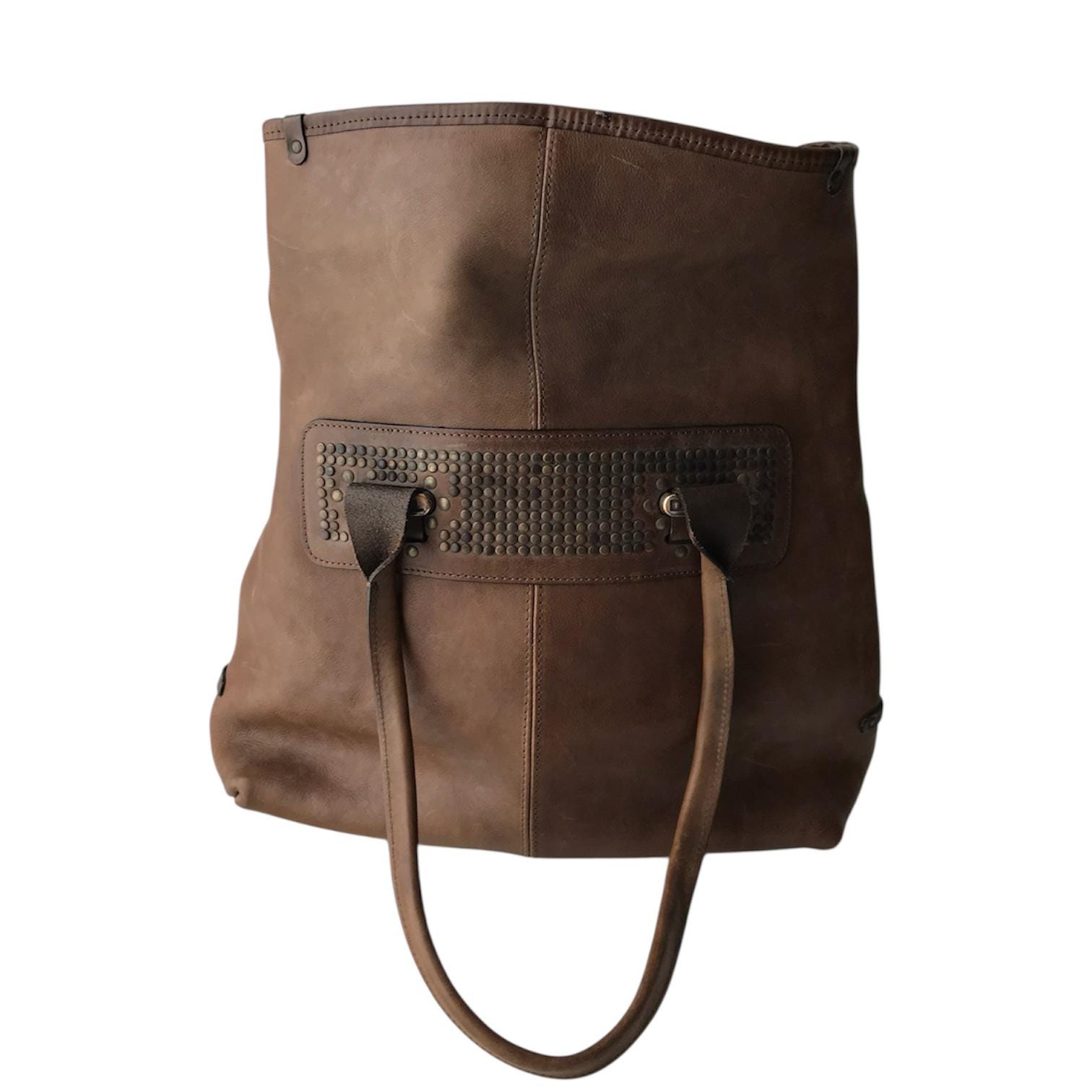 DIESEL Vintage Leather Shoulder Bag Minimalistic Futuristic Grunge