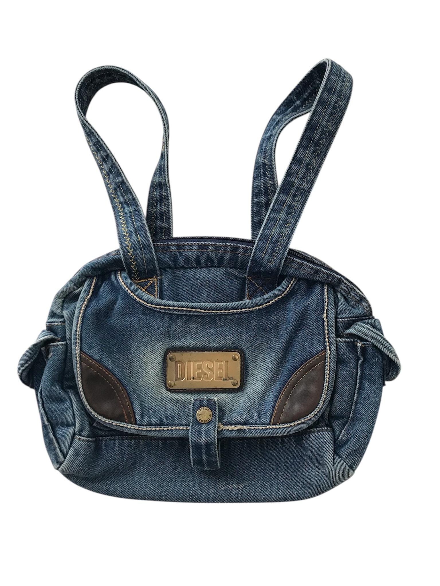 DIESEL Vintage Denim Handbag Multipocket Distressed Utility Jean