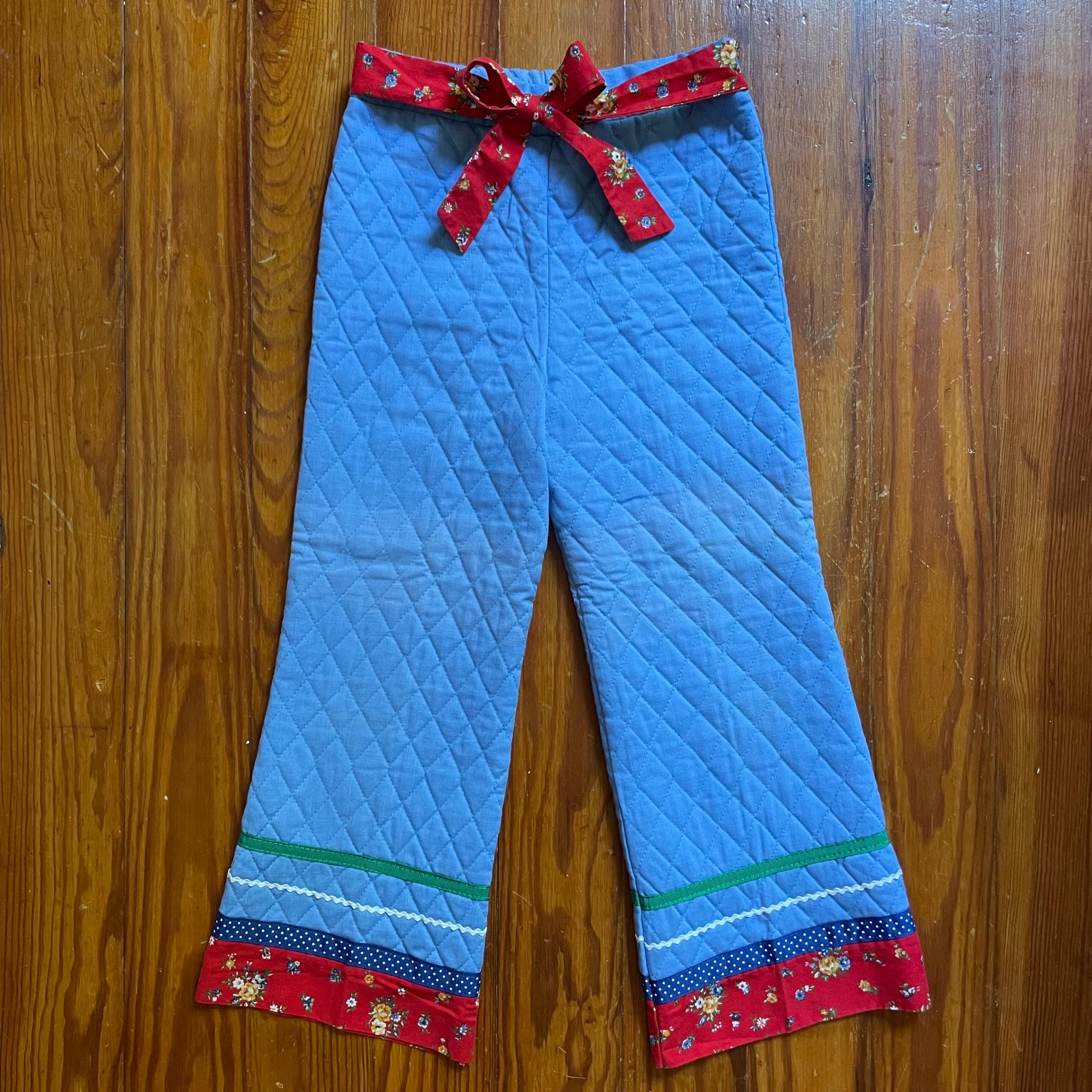 Vintage Youth Girls Quilted Patchwork Pants by Jcpenney - Etsy