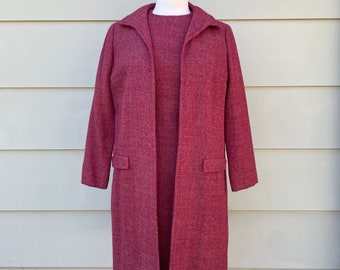 1960s Matching Wool Coat & Dress