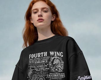 Fourth Wing Sweatshirt, Dragon Rider Crewneck, Fantasy Reader Gift