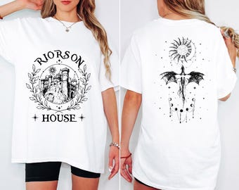 Riorson House Shirt Fourth Wing Inspired Tee, Basgiath War College Bookish Merch, Xaden Riorson Fantasy Reader Gift, Bookish Gifts, Booktok