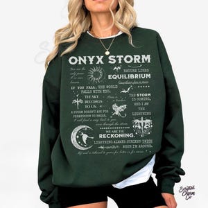Onyx Storm Sweatshirt Basgiath War College Crewneck Romantasy Dragon Riders Shirt Fantasy Reader Gift Dark Academia