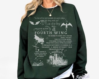 Fourth Wing Sweatshirt, Basgiath War College, Dragon Rider Merch
