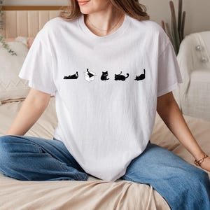 Black cat owner, 5 black cats tee, cat lover gift, funny cat faces shirt, aesthetic cat tee, grumpy cat shirt, Halloween vibe tee, relatable
