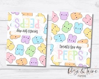 Topper per sacchetti da 3" stampabile, dolcetti per il mio PEEPS, topper per sacchetti di dolcetti, topper per sacchetti di biscotti