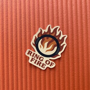 Ring of Fire Pilates Sticker – Magic Circle Sticker with Flames, Funny Pilates Gift, Fitness Instructor, Vinyl Sticker for Water Bottles