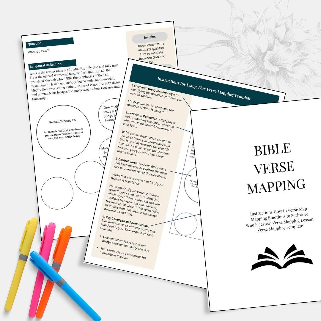Bible Study Bundle: Instructions on How to Verse Map, 'who is Jesus ...
