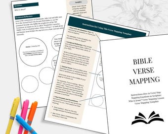 Bible Study Bundle: Instructions on how to Verse Map, 'Who is Jesus?' Verse Mapping Lesson, and Verse Mapping Template.
