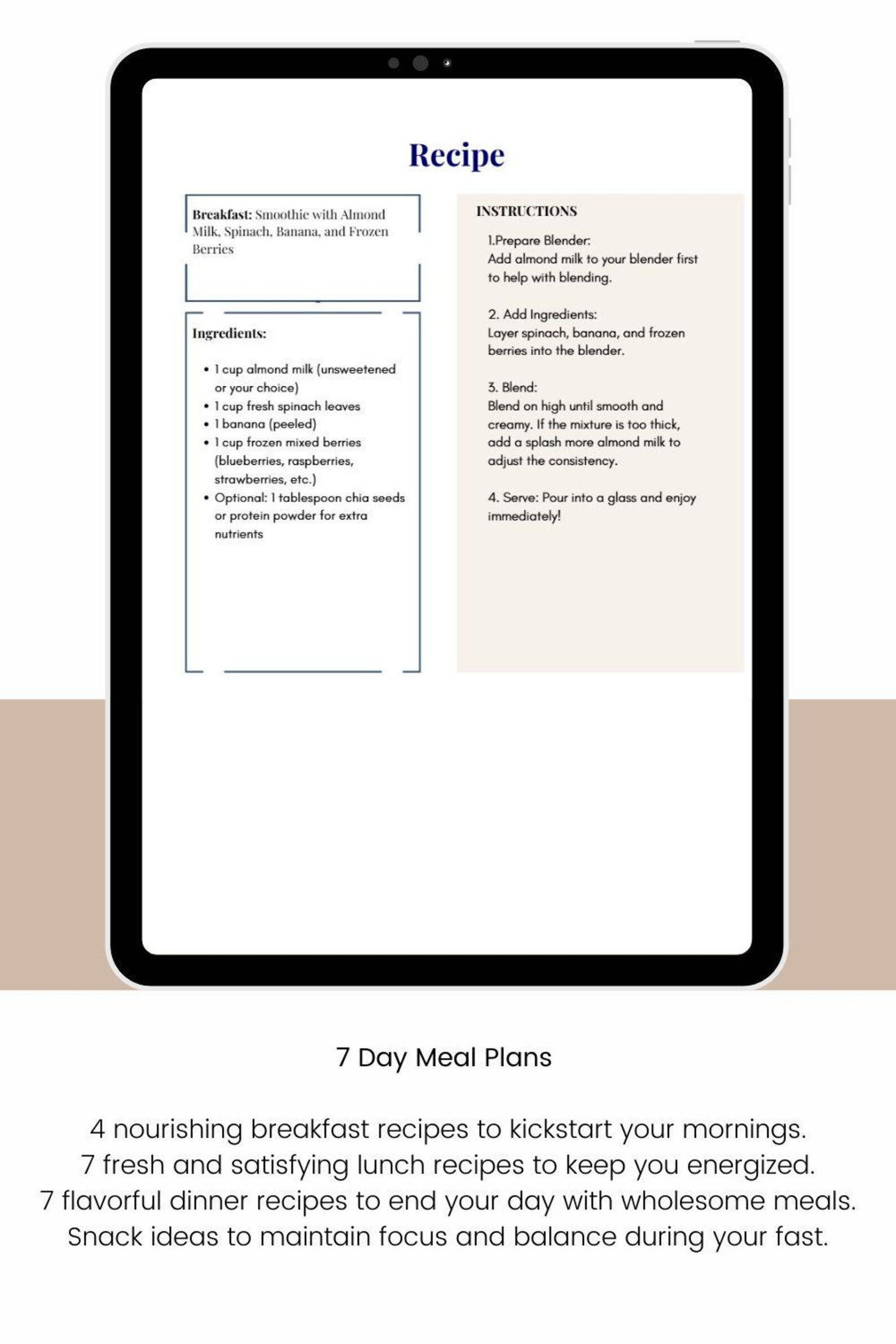 21 Day Daniel Fast Journal Printable Devotional Meal Plan Bible
