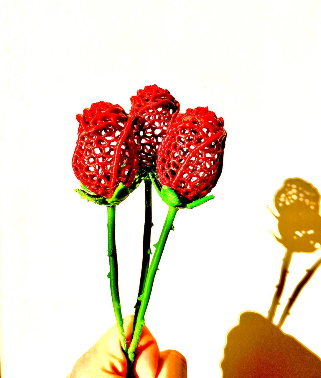 3D Printed Rose. STL Files for 3D Printing. Voronoi Style. - Etsy