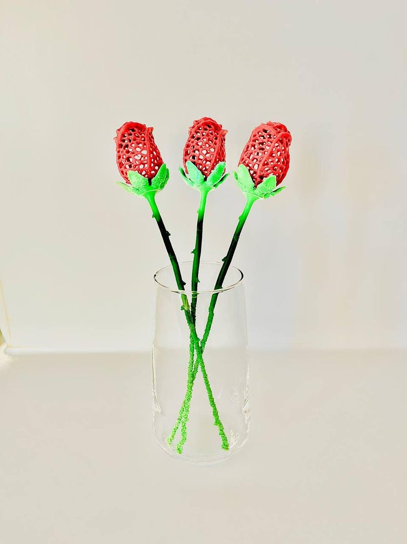 3D Printed Rose. STL Files for 3D Printing. Voronoi Style. - Etsy