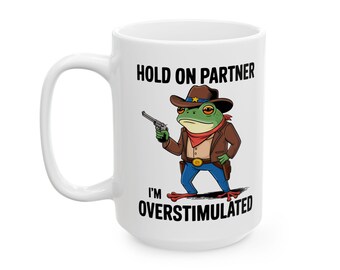 Taza de la Generación Z, sobreestimulada, divertida, regalo para compañeros de trabajo, de cerámica, 325 ml y 430 ml