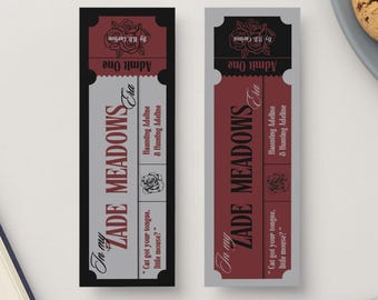 Zade Meadows Book Boyfriend Ticket Bookmark Cat & Mouse Duet - Digital Download