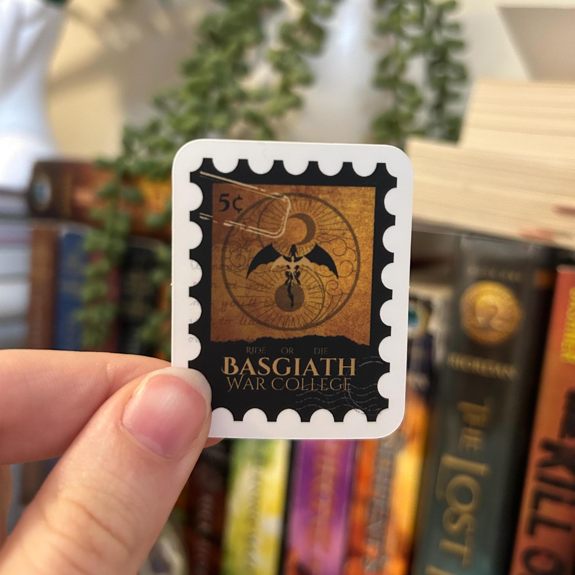 Basgiath War College Stamp Sticker - destination stamps inspired by Empyrean series: Fourth Wing, Iron Flame, Onyx Storm by Rebecca Yarros