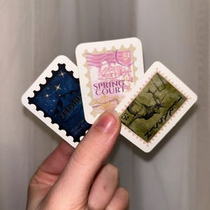 Sarah J Maas Stamp Sticker - book inspired destination stamps - Acotar, Throne of Glass