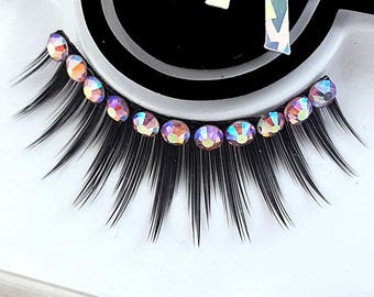 Fringe Rhinestone False Eyelashes Semi-Custom - 4 Styles - SugarKitty Couture