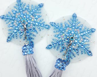 Snowflake Illusion Rhinestone Nipple Pasties • SugarKitty Couture