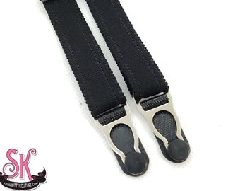 Set of 2 Black Detachable Garters • Multiple Widths • SugarKitty Couture