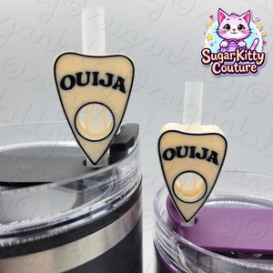 Ouija Board & Planchette Stanley Tumbler Straw and Cup Topper Set image 5