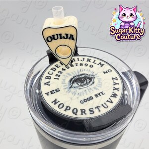 Ouija Board & Planchette Stanley Tumbler Straw and Cup Topper Set image 4