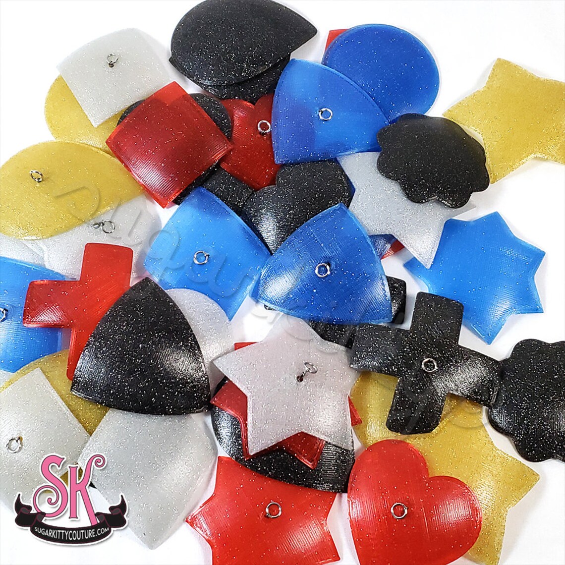 Glitter SQUARE Pastie Blanks DIY SugarKitty Couture Etsy