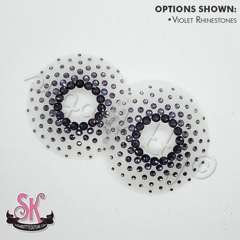 Peek-A-Boo Nearly Nude Illusion Rhinestone Nipple Pasties • SugarKitty Couture image 8