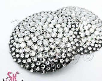 Solid Color Base Floating Edge Rhinestone Nipple Pasties • SugarKitty Couture