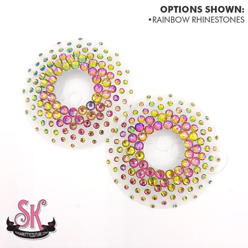 Peek-A-Boo Nearly Nude Illusion Rhinestone Nipple Pasties • SugarKitty Couture image 10