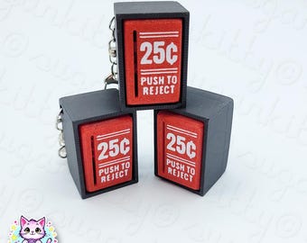 Retro Arcade Quarter Slot Clicker Keychain • SugarKitty Couture