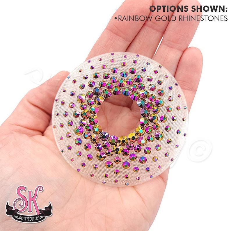 Peek-A-Boo Nearly Nude Illusion Rhinestone Nipple Pasties • SugarKitty Couture image 7