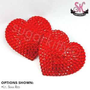 Heart Shaped Rhinestone Nipple Pasties • SugarKitty Couture image 1