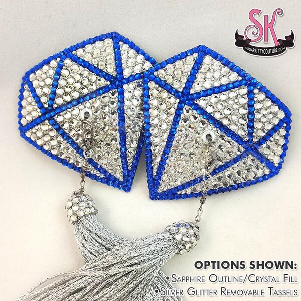 Diamond Gemstone Rhinestone Nipple Pasties • SugarKitty Couture