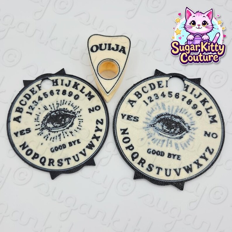 Ouija Board & Planchette Stanley Tumbler Straw and Cup Topper Set image 6