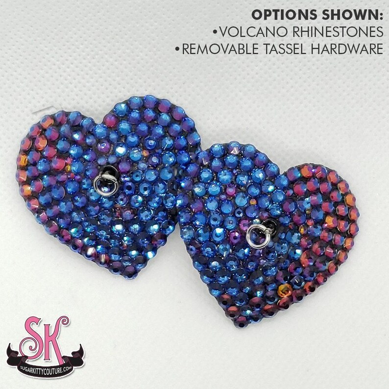 Heart Shaped Rhinestone Nipple Pasties • SugarKitty Couture image 4