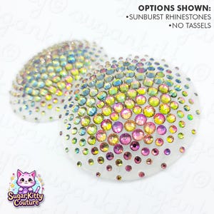 Floating Edge Rhinestone Nipple Pasties - SugarKitty Couture
