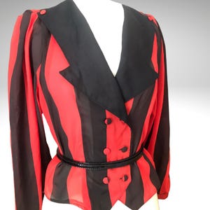 Vintage 1980s Crop Sheer Blouse