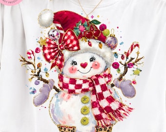 Muñeco de nieve navideño PNG, Muñeco de nieve rosa PNG, Navidad linda PNG, Muñeco de nieve glamuroso PNG, Muñeco de nieve leopardo PNG, Diseño navideño rosa