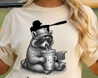 Funny Baseball Raccoon PNG, I Live Here Now PNG, Baseball mama  Humor Design, Trash Panda Baseball PNG, Game Day Funny Animal, Sports Lover