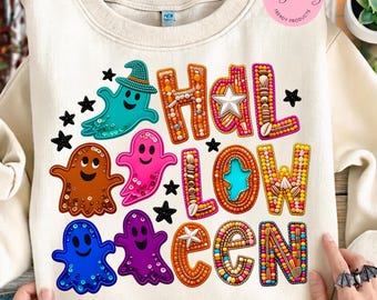 Halloween Glow PNG, Cute Ghost Halloween PNG, Colorful Ghost , Preppy Ghost PNG,Retro Halloween png, Spooky Cute Ghosts, Halloween png,viral